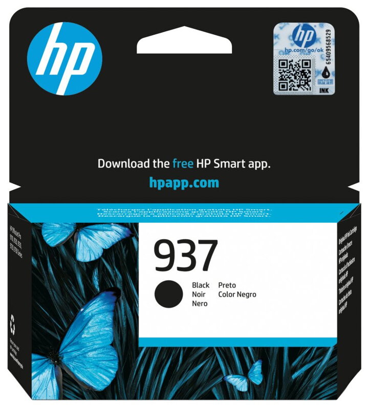 HP inkoustová náplň 937 černá HP inkoustová náplň 937 černá
