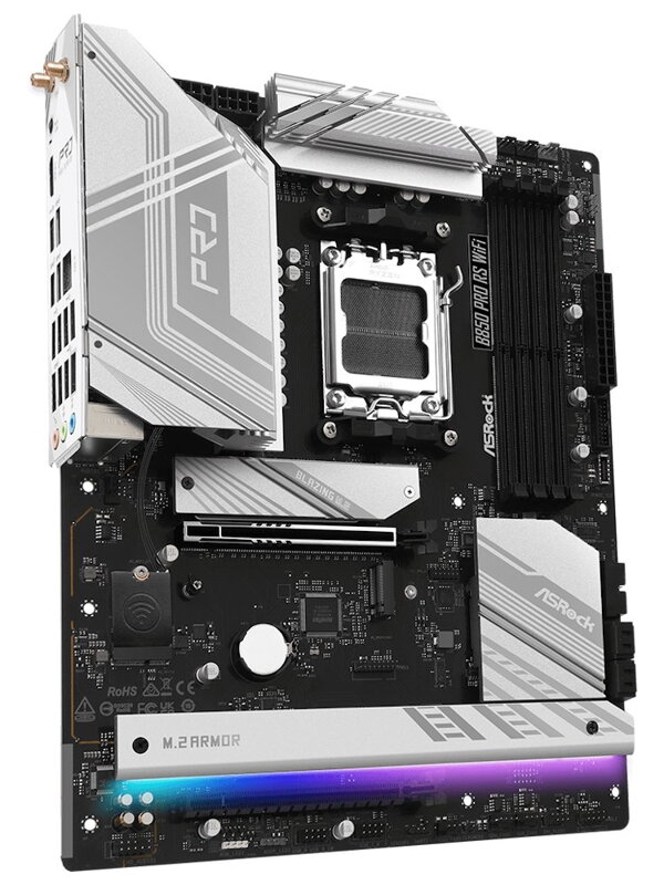 ASRock B850 Pro RS WiFi / AMD B850 / AM5 / 4x DDR5 DIMM / 4x M.2 / HDMI / USB-C / WiFi / ATX ASRock B850 Pro RS WiFi / AMD B850 / AM5 / 4x DDR5 DIMM / 4x M.2 / HDMI / USB-C / WiFi / ATX