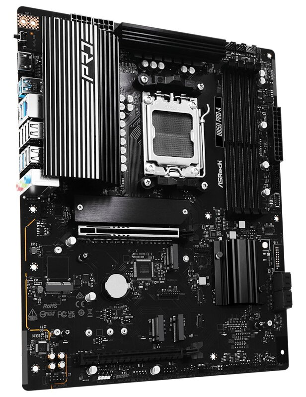 ASRock B850 Pro-A / AMD B850 / AM5 / 4x DDR5 DIMM / 4x M.2 / HDMI / USB-C / ATX ASRock B850 Pro-A / AMD B850 / AM5 / 4x DDR5 DIMM / 4x M.2 / HDMI / USB-C / ATX
