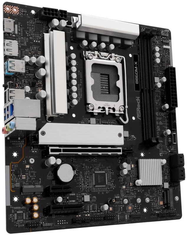 ASRock B860M-X / Intel B860 / LGA1851 / 2x DDR5 / 2x M.2 / HDMI / DP / USB-C / mATX ASRock B860M-X / Intel B860 / LGA1851 / 2x DDR5 / 2x M.2 / HDMI / DP / USB-C / mATX