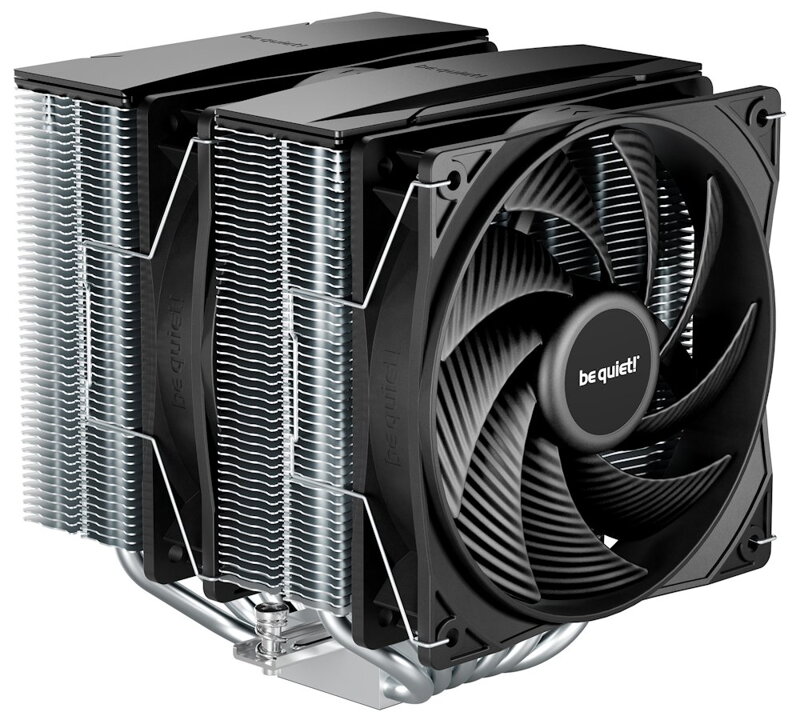 Be quiet! chladič CPU PURE ROCK PRO 3 / 2x120mm PWM fan / 6xheatpipe / stříbrný Be quiet! chladič CPU PURE ROCK PRO 3 / 2x120mm PWM fan / 6xheatpipe / stříbrný