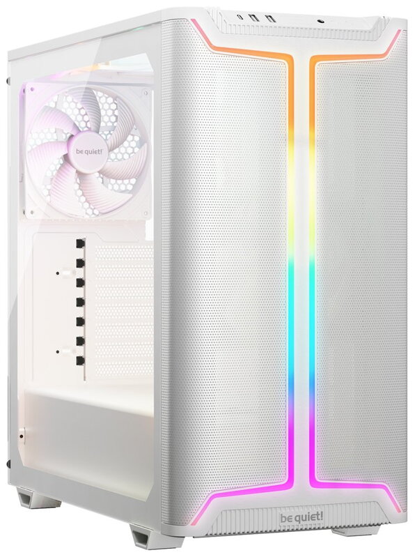 Be quiet! skříň PURE BASE 501DX / ATX / 3x140mm PWM ARGB fan / ARGB LED pásek / USB3.2 / temperované sklo / bílá Be quiet! skříň PURE BASE 501DX / ATX / 3x140mm PWM ARGB fan / ARGB LED pásek / USB3.2 / temperované sklo / bílá