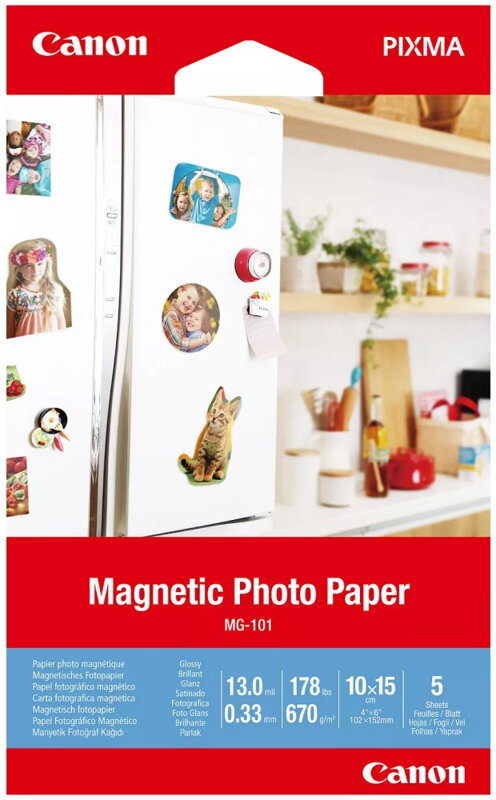Canon fotopapír  MAGNETIC PHOTO PAPER MG-101  4x6 5 listů