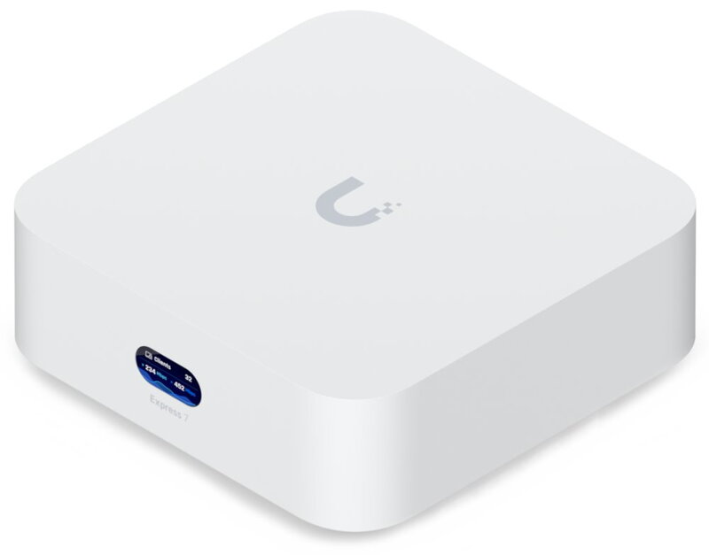 Ubiquiti UniFi Express 7 - Router/AP, 2,4/5/6GHz, Wi-Fi 7, až 10,7 Gbps, UniFi Network OS, IDS/IPS, 1x 2.5GbE, 1x 10GbE Ubiquiti UniFi Express 7 - Router/AP, 2,4/5/6GHz, Wi-Fi 7, až 10,7 Gbps, UniFi Network OS, IDS/IPS, 1x 2.5GbE, 1x 10GbE