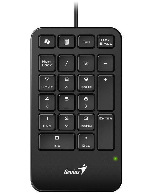 GENIUS NumPad 125/ Drátová/ USB-C/ Copilot/ slim design/ předložka/ černá GENIUS NumPad 125/ Drátová/ USB-C/ Copilot/ slim design/ předložka/ černá
