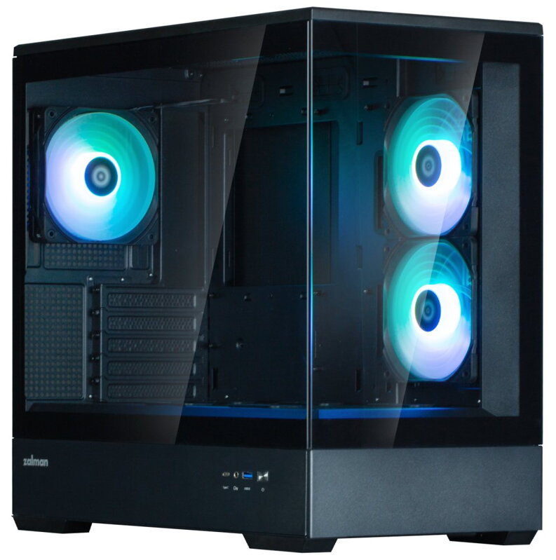Zalman skříň P30 Black V2 / miniT / 3x120mm fan ARGB / USB 3.0 / USB-C / temperované sklo / černá Zalman skříň P30 Black V2 / miniT / 3x120mm fan ARGB / USB 3.0 / USB-C / temperované sklo / černá
