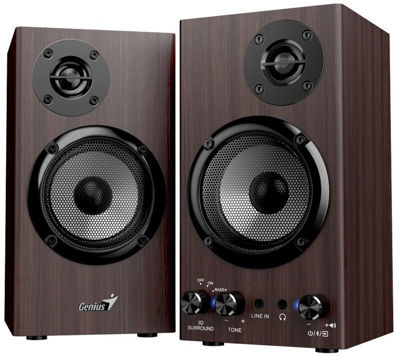 GENIUS repro SP-HF520BT Dark Brown/ 2.0/ Bluetooth 5.3/ 20W/ Dřevěné/ tmavě hnědé GENIUS repro SP-HF520BT Dark Brown/ 2.0/ Bluetooth 5.3/ 20W/ Dřevěné/ tmavě hnědé