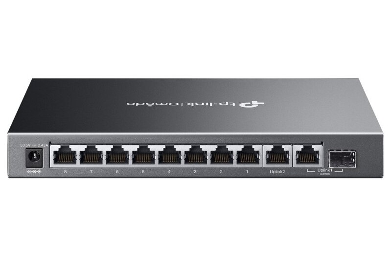 TP-Link ES210GMP, Omada 10-Port Gigabit Easy Managed Switch, 1x GLAN, 1x SFP, 8x GLAN PoE+, 123W PoE budget TP-Link ES210GMP, Omada 10-Port Gigabit Easy Managed Switch, 1x GLAN, 1x SFP, 8x GLAN PoE+, 123W PoE budget