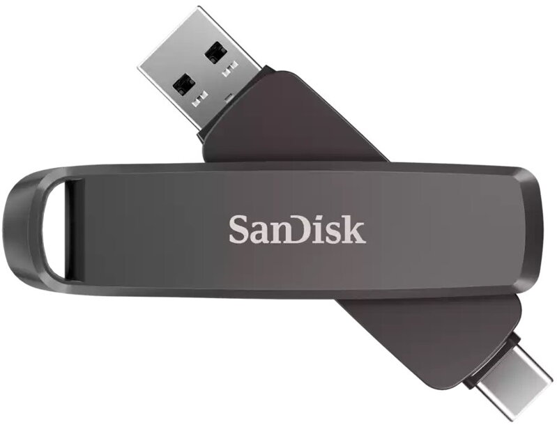 SanDisk Extreme PRO Dual Drive 1TB / USB Type-C + USB Type-A / USB 3.2 Gen 1 / kov / černá SanDisk Extreme PRO Dual Drive 1TB / USB Type-C + USB Type-A / USB 3.2 Gen 1 / kov / černá