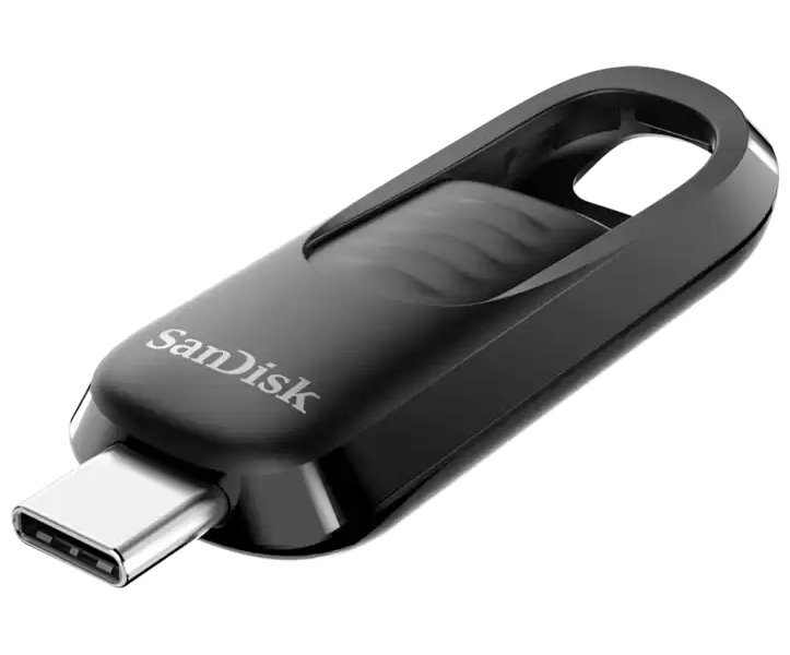 SanDisk Ultra Slider USB Type-C 128GB  / USB Type-C / USB 3.2 Gen 1 / Zasouvací konektor
