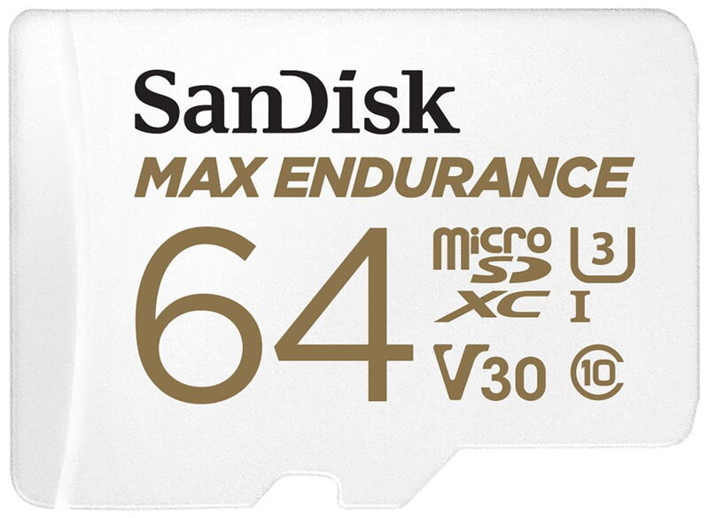 SanDisk MAX ENDURANCE microSDXC 64GB / C10, U3, V30 / 30,000 Hours / + SD Adaptér SanDisk MAX ENDURANCE microSDXC 64GB / C10, U3, V30 / 30,000 Hours / + SD Adaptér