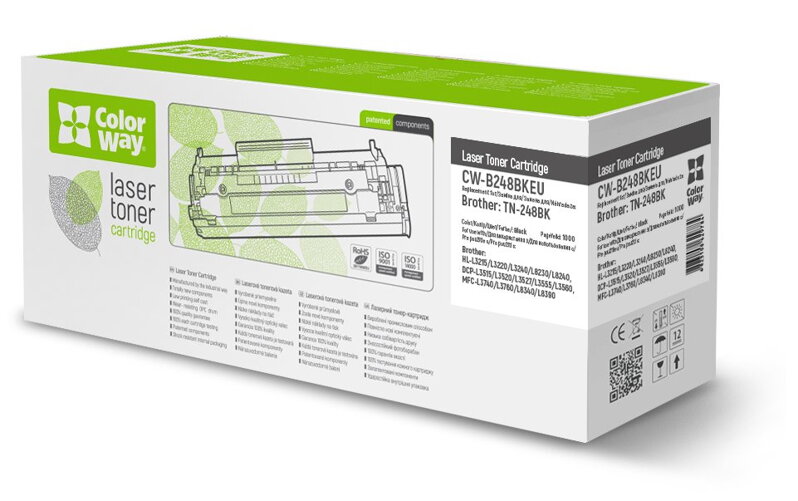 COLORWAY kompatibilní toner pro BROTHER TN-248BK/ Černý/ 1 000 stran