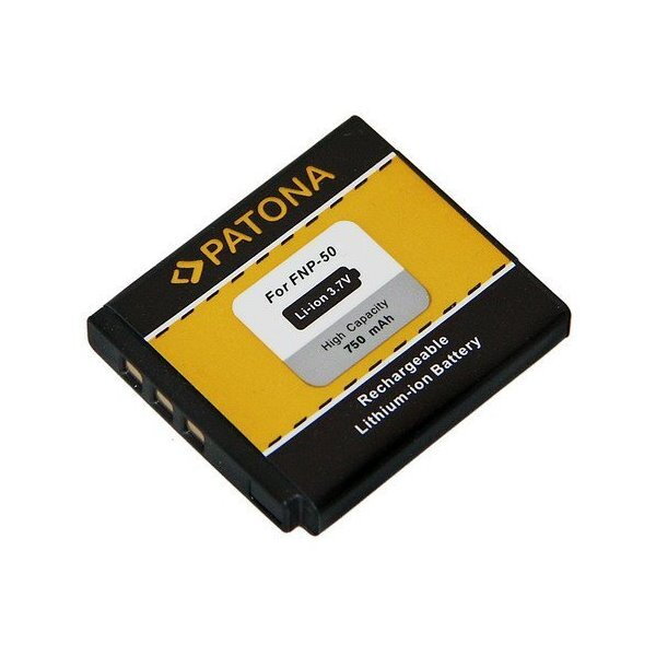 POŠKOZENÝ OBAL - PATONA baterie pro foto Fuji NP-50 750mAh