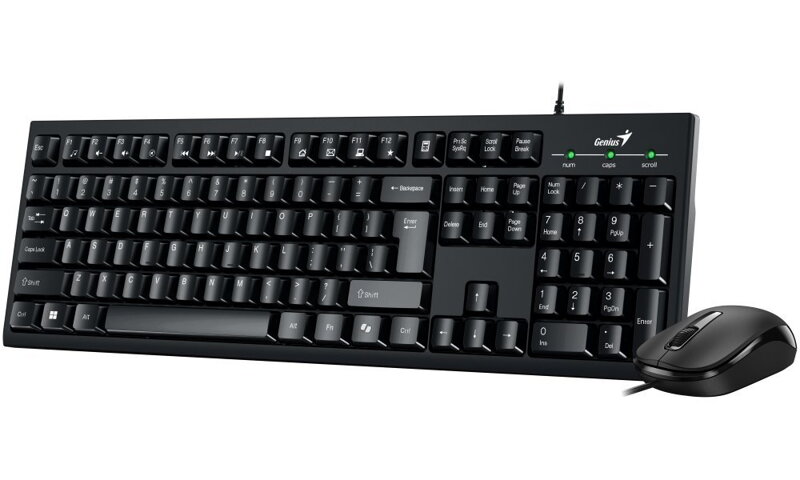 POŠKOZENÝ OBAL - GENIUS KM-100SE/ Drátový set/ Copilot/ USB/ černá/ CZ+SK layout POŠKOZENÝ OBAL - GENIUS KM-100SE/ Drátový set/ Copilot/ USB/ černá/ CZ+SK layout