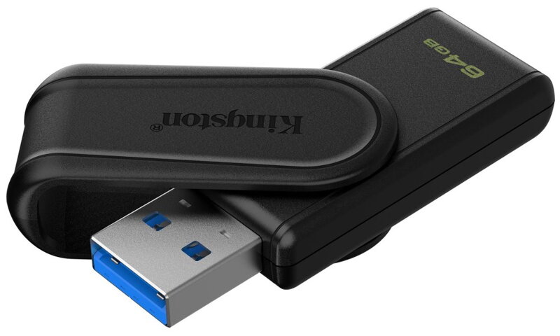 KINGSTON DataTraveler EXODIA S 64GB / USB 3.2 Gen1 / černá + černá