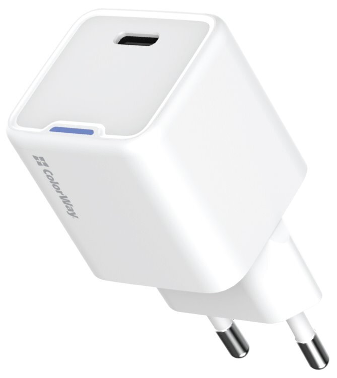 COLORWAY 1x USB-C/ síťová nabíječka/ GaN/ PD/ PPS/ 35W/ Bílá COLORWAY 1x USB-C/ síťová nabíječka/ GaN/ PD/ PPS/ 35W/ Bílá