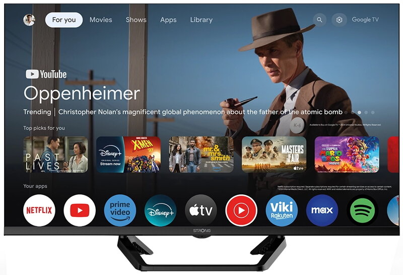 STRONG SMART LED TV 32"/ SRT32HG4723C/ HDR/ 1366x768/ DVB-T2/C/S2/ H.265/HEVC/ 2x HDMI/ USB/ Wi-Fi/ LAN/ G/ 12V GoogleTV STRONG SMART LED TV 32"/ SRT32HG4723C/ HDR/ 1366x768/ DVB-T2/C/S2/ H.265/HEVC/ 2x HDMI/ USB/ Wi-Fi/ LAN/ G/ 12V GoogleTV