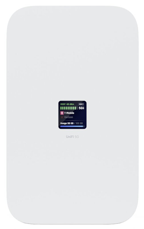 Ubiquiti UniFi 5G Max - 5G/LTE/3G modem pro UniFi, dual nano SIM/eSIM, 1x 2.5GbE, PoE