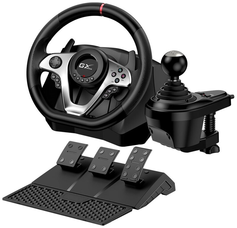 OPRAVENÉ - GENIUS GX Gaming volant SpeedMaster X1/ drátový/ USB/ 900° rotace/vibrační/pedály/řadící páka/ pro PC, XboxOn...