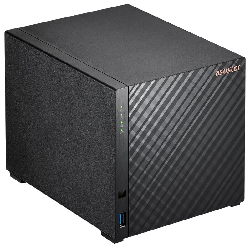 Asustor NAS AS1204T 4x 3,5" SATA/ Realtek RTD1619B, Quad Core 1.7 GHz, 1 GB DDR4 RAM, 1x 2.5GLAN, 3x USB3.2 Gen1
