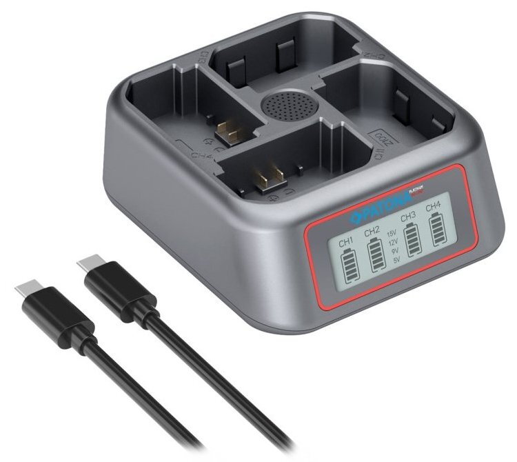 PATONA nabíječka 4-port pro Foto Sony NP-FZ100, Power delivery, USB-C