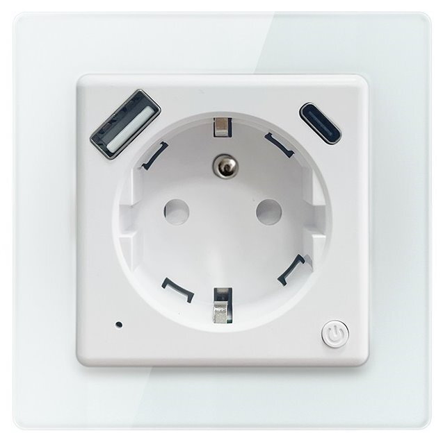 IMMAX NEO SMART chytrá vnitřní zásuvka Nexa s kolíkem (typ E)/ 1x USB/ 1x USB-C/ PD 20W/ Zigbee/ LIDL/ TUYA