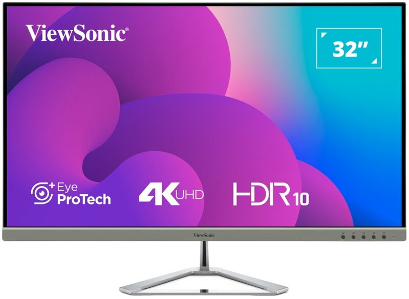 ViewSonic VX3276-4K-MHD-2 32" 16:9, 2560 x 1440 VA monitor,75Hz,10 bit colour, 2 HDMI, DP, Mini  DP, speakers. stříbrný