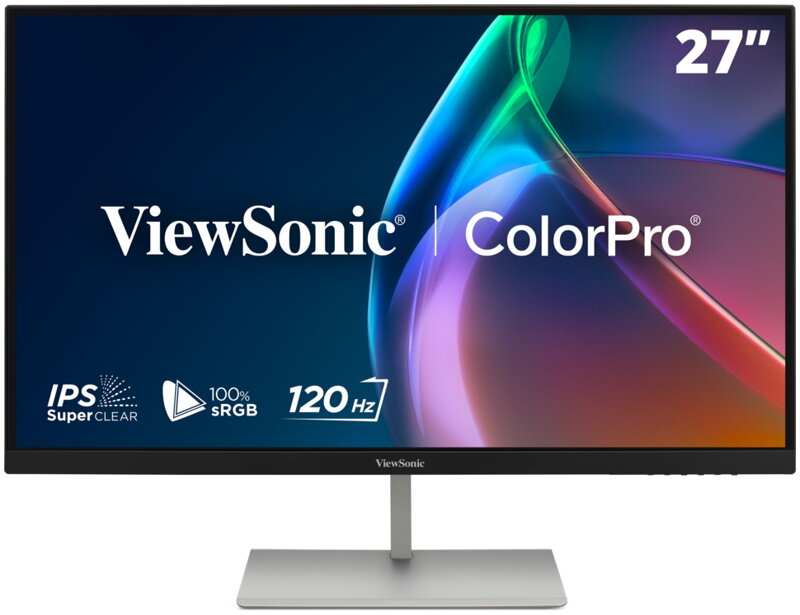ViewSonic VP2766-2K 27" QHD 3 sides Frameless SuperClear IPS Monitor  s 100% sRGB, 90W USB-C, ergonomický stojan, černý