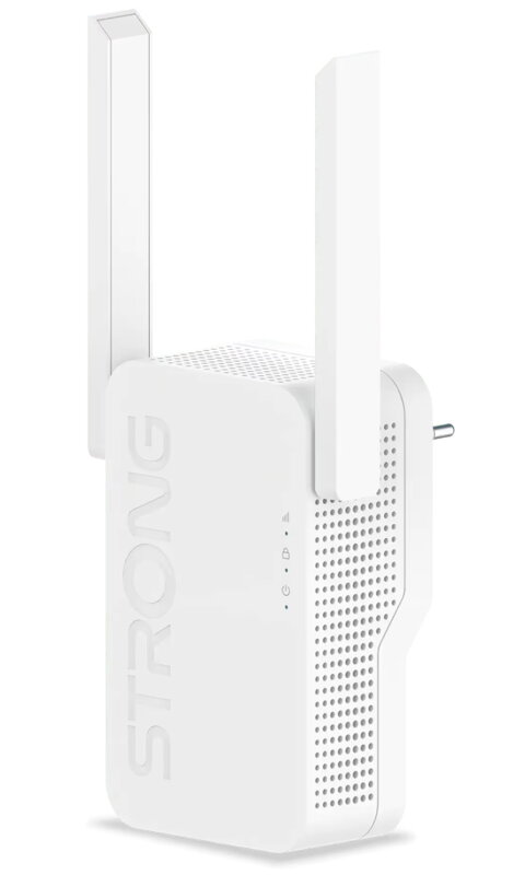 STRONG opakovač REPEATER 3600/ Wi-Fi 7 standard 802.11be/ 3600 Mbit/s/ 1x LAN/ 2x externí anténa/ bílý