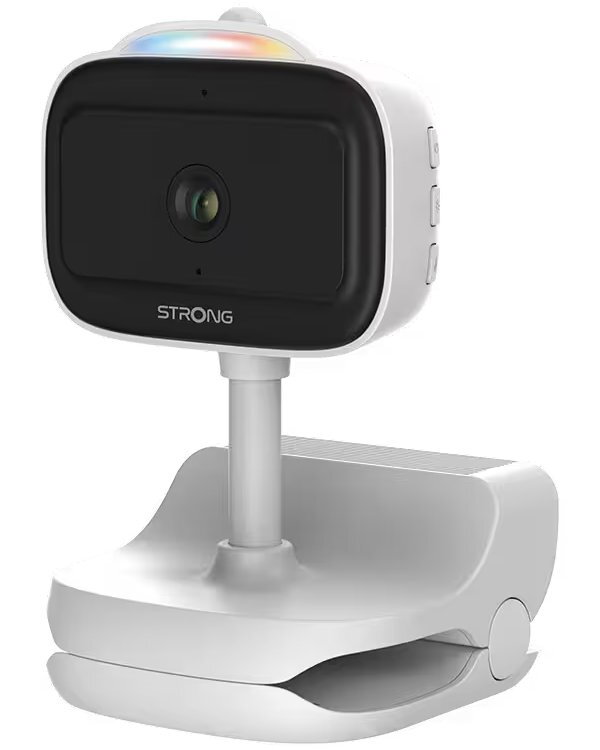 STRONG IP kamera DOVY/ dětská kamera/ bateriová/ Wi-Fi 4/ 3Mpix/ objektiv 3,6mm/ noční vidění/ SD/ 14 ukolébavek/ bílá