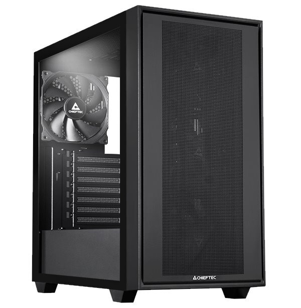 CHIEFTEC Night Hunter / ATX / 4x140mm PWM fan / 2xUSB 3.0 / USB-C / tvrz.sklo / černá