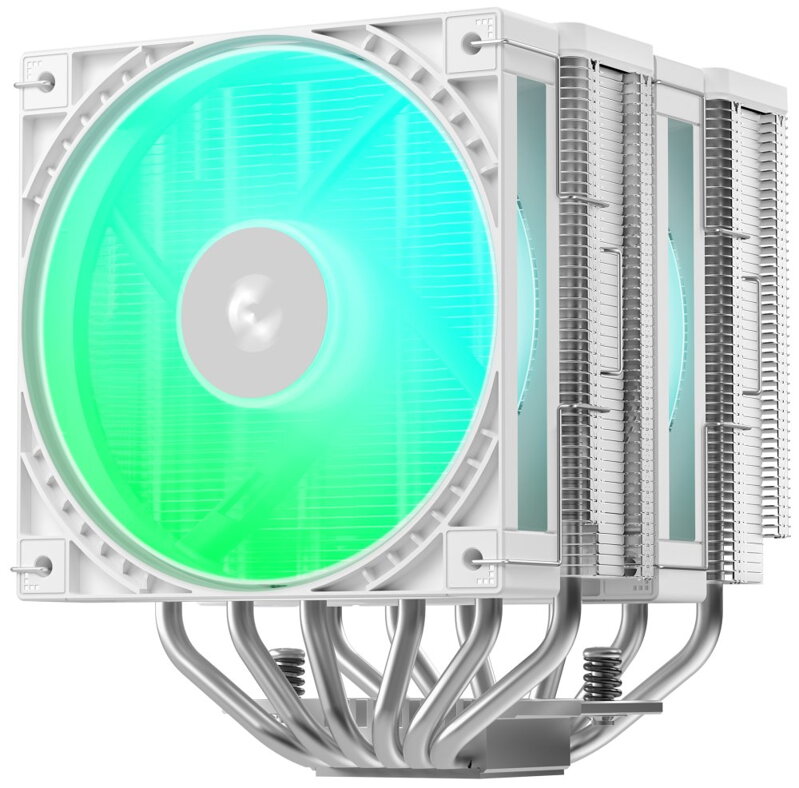 DEEPCOOL chladič AG620 G2 WH ARGB/ 2x 120mm fan / 6x heatpipes / PWM / pro Intel i AMD / bílý