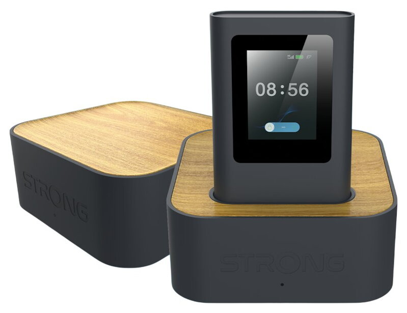 STRONG HOPI-5G-DM6/ sada 2v1/ 5G mobilní hotspot/ Wi-Fi dokovací stanice/ Wi-Fi 6/ nano SIM/ USB-C/ 2x LAN/ černý