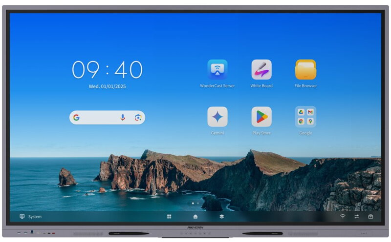 HIKVISION IFP 65"  4K, 8GB/128GB storage, 400 nit, 50 points, Android 14, USB, HDMI, Wifi ,BT, LAN  EDLA, speaker