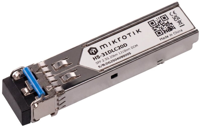 MikroTik HS-31DLC20D SFP optický modul , SM, 20km, 1/2,5G, 1330Nm, DDM