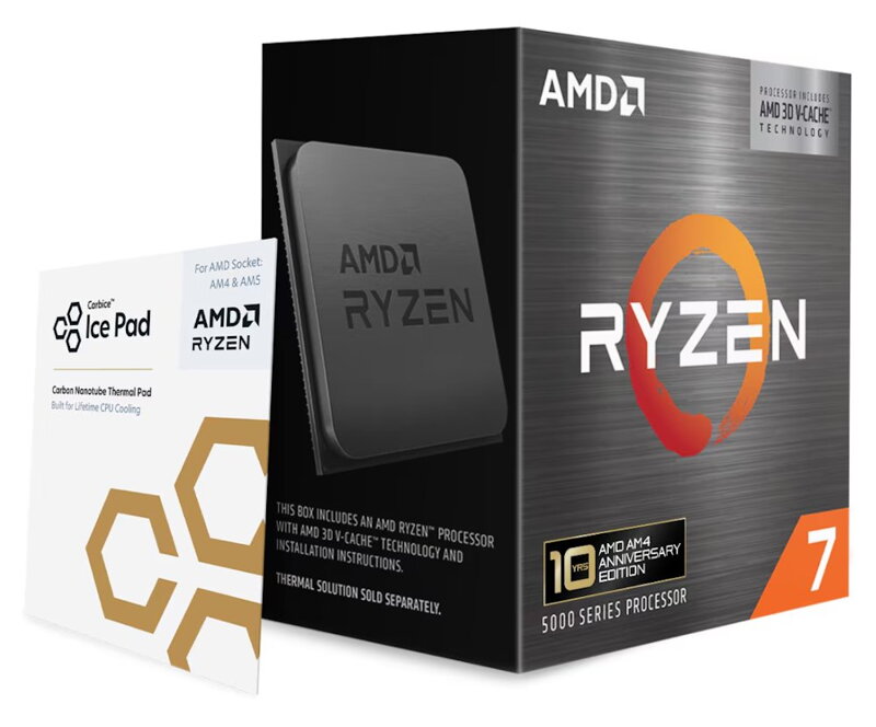 AMD Ryzen 7 5800X3D Anniversary Edition / Ryzen / AM4 / 8C/16T / max. 4,5GHz / 100MB / 105W TDP / BOX bez chladiče