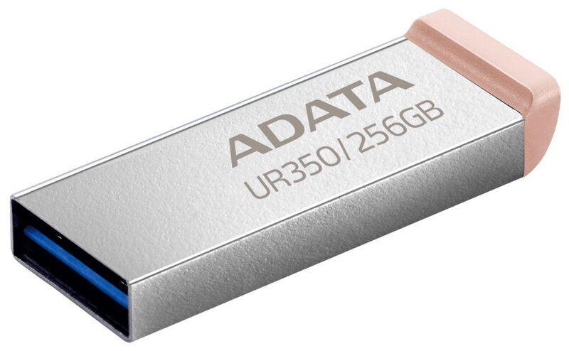 ADATA FlashDrive UR350 256GB / USB 3.2 Gen1 / stříbrno-hnědá