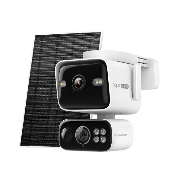 TP-Link Tapo C675D KIT venkovní WiFi Kamera duální, 2x 4K, 3840×2160, audio, IR 10m, SD, IP65, solar panel
