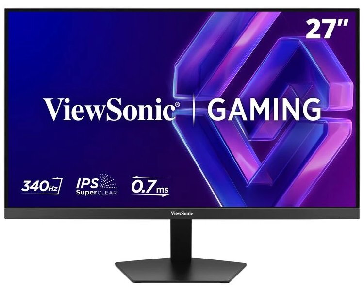 ViewSonic VX2738-2K 27"  IPS QHD 2560x1440  flat 0.7ms MPRT 340Hz gaming monitor, 2 HDMI, DisplayPort, úzký rámeček