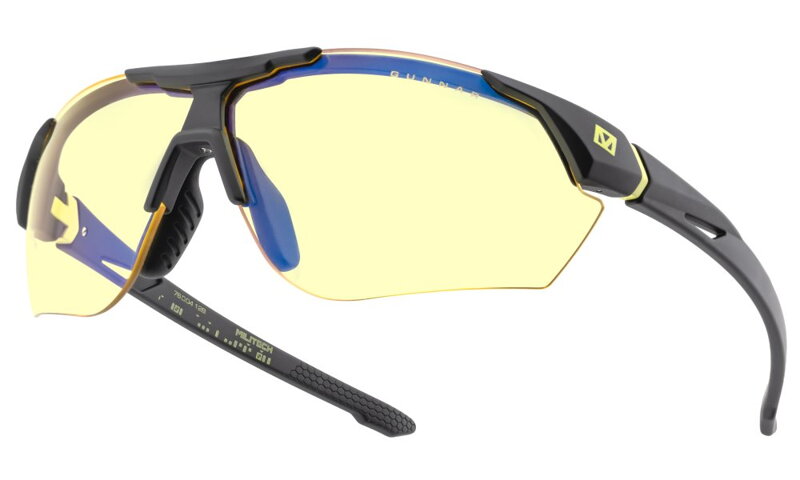 GUNNAR kancelářske/herní brýle CYBERPUNK MILITECH ONYX  SIGNAL YELLOW* jantarová* BLF 65* GUNNAR Focus