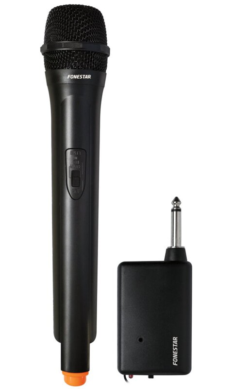 Fonestar Dynamický mikrofon, kardioida, 80 Hz–12 kHz, ON/OFF, plastové tělo, 3m kabel XLR–Jack 6,3 mm
