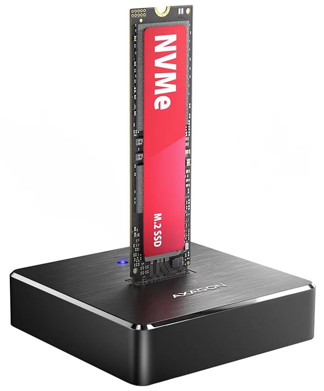 AXAGON dockovací stanice 1x M.2 NVMe SSD / ADSA-M2C11 / USB-C / USB 3.2 Gen2 / kabel 25cm USB-C na USB-C