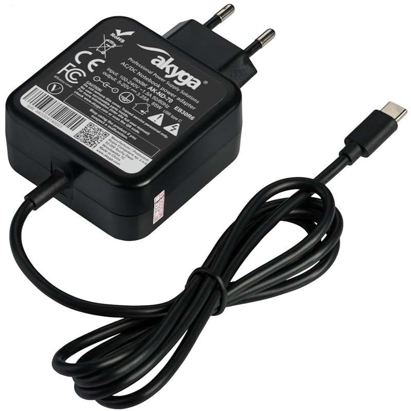 TRX Napájecí zdroj Akyga AK-ND-70 5-20V/3-3.25A 65W USB-C konektor