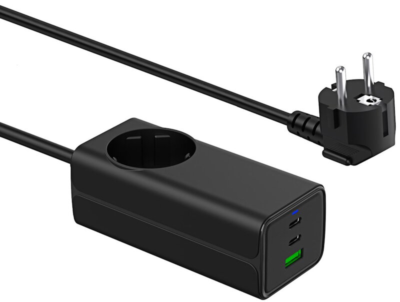 TRX USB Nabíječka AK-CH-21 AC 230V + USB-A + 2x USB-C PD 5-20V / max. 5A 65W Quick Charge 3.0 GaN