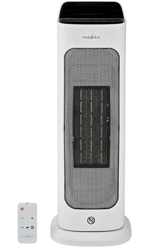 NEDIS Wi-Fi chytrý horkovzdušný ventilátor/ 2000 W/ 2 nastavení teploty/ rotace/ displej/ 10 - 49 °C/ bílý