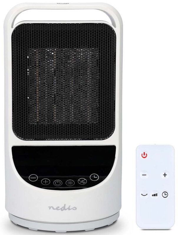 NEDIS Wi-Fi chytrý horkovzdušný ventilátor/ 1500 W/ 2 nastavení teploty/ rotace/ displej/ 10 - 49 °C/ bílý