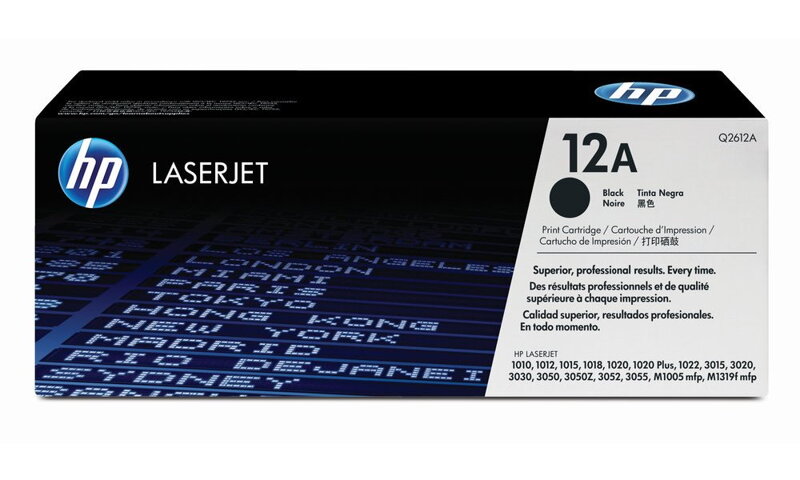 HP černý toner, Q2612A, LJ 1010, 1022 originál