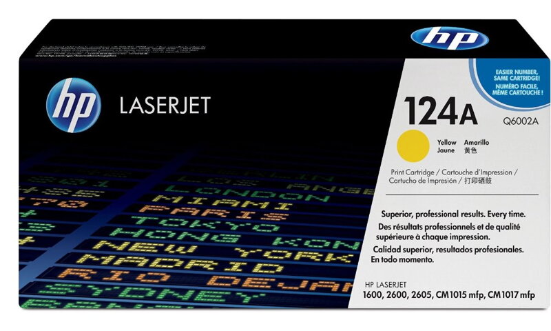 HP color toner, Q6002A, žlutý CLJ 2600 originál