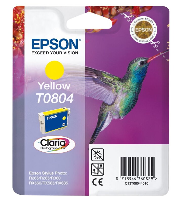 Epson inkoustová náplň/ C13T080440/ Stylus Photo R265/ 360/ RX560/ Žlutá