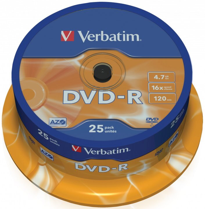 VERBATIM DVD-R 4,7GB/ 16x/ 25pack/ spindle